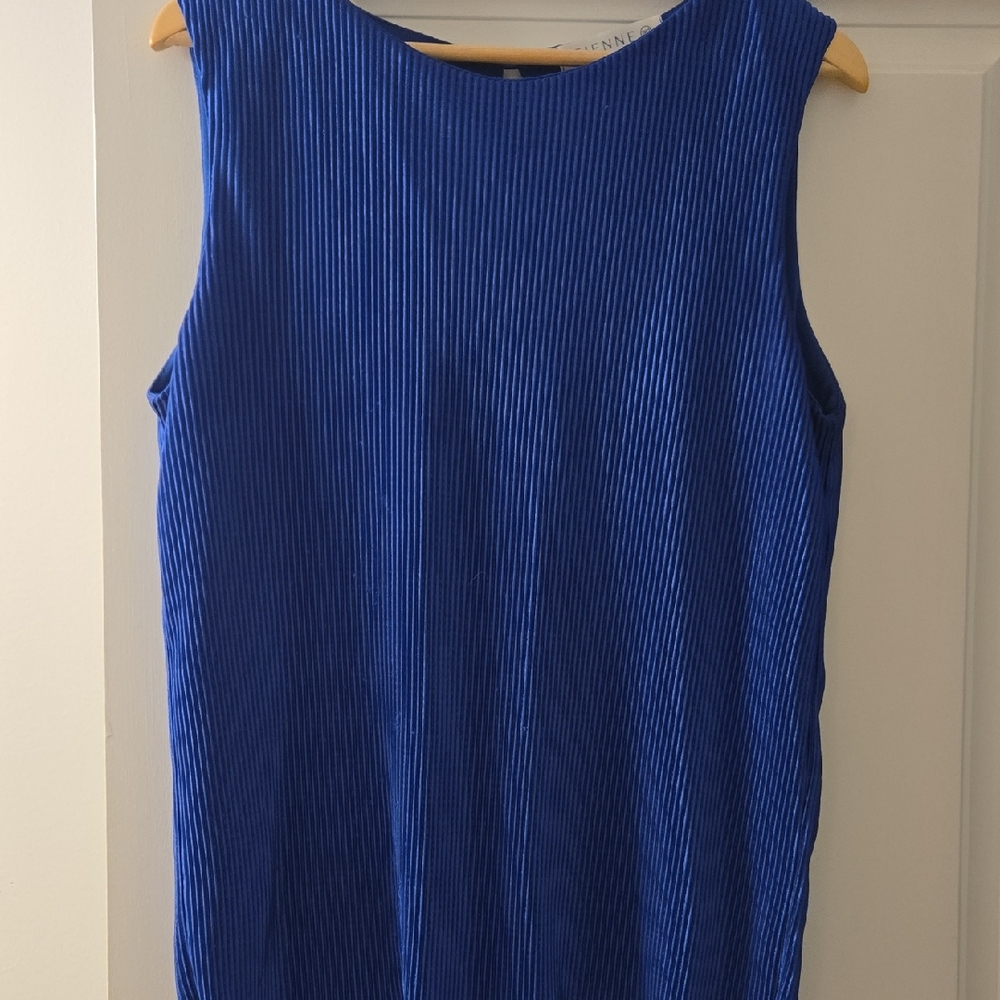 Vibrant Blue Ribbed Tank Top
